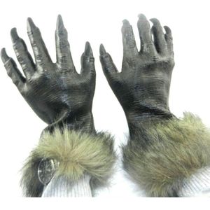 1 paar Halloween decoratie Latex Wolf handschoenen Halloween Festival partij Fancy Masquerade handschoen Props
