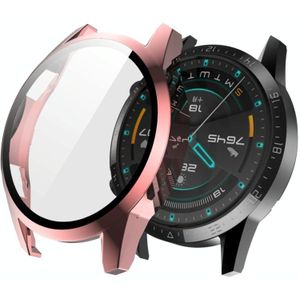 For Huawei Watch GT2 46mm 2 in 1  Tempered Glass Screen Protector + Fully Plating PC Case(Fink)