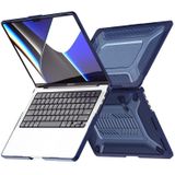 Voor MacBook Pro 14.2 A2442 ENKAY Hat-Prince 3 in 1 Beschermende Beugel Case Cover Hard Shell met TPU Keyboard Film / Anti-stof Pluggen  Versie: VS (Zwart)