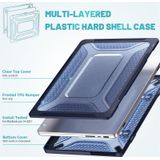 Voor MacBook Pro 14.2 A2442 ENKAY Hat-Prince 3 in 1 Beschermende Beugel Case Cover Hard Shell met TPU Keyboard Film / Anti-stof Pluggen  Versie: VS (Zwart)