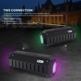 NewRixing NR905 TWS Portable Bluetooth Speaker with Flashlight  Support TF Card / FM / 3.5mm AUX / U Disk / Hands-free Call(Black)