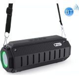 NewRixing NR905 TWS Portable Bluetooth Speaker with Flashlight  Support TF Card / FM / 3.5mm AUX / U Disk / Hands-free Call(Black)