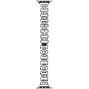U-ketting metalen horlogeband voor Apple Watch-serie 8 & 7 41 mm / SE 2 & 6 & SE & 5 & 4 40 mm / 3 & 2 & 1 38 mm