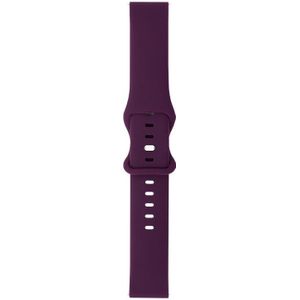 For Amazfit GTR 2 8-buckle Silicone Replacement Strap Watchband(Dark Purple)