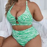 Tweedelig bikini-push-up badpak met getextureerde print  maat: L