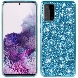 For Samsung Galaxy S20 FE Glitter Powder Shockproof TPU Protective Case(Blue)