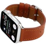 For Apple Watch Series 5 & 4 40mm / 3 & 2 & 1 38mm Modern Style Buckle Genuine Leather Strap(Brown)