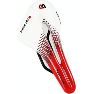 WEST BIKING YP0801117 Bike Cushion Riding Comfort Road Car Mountain Bike Seat Cushion Accessories  Size: Free Size(White Red)