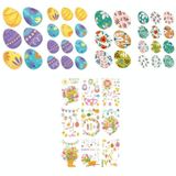 3 Packs Pasen Egg Cartoon Glass Window Decoratie Muursticker  Specificatie: combinatie 6