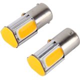 2 PCS 1156/Ba15s 5W 4 COB LEDs Car Turn Light  DC 12V(Yellow Light)