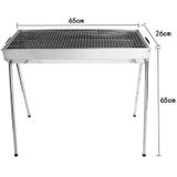 HZ-003 BBQ Grill Outdoor Portable Stainless Steel Stove Household Charcoal Barbecue Rack  Grill/pan specifications: L