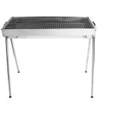 HZ-003 BBQ Grill Outdoor Portable Stainless Steel Stove Household Charcoal Barbecue Rack  Grill/pan specifications: L