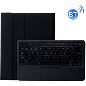 YT11B-A Detachable Candy Color Bluetooth Keyboard Leather Case with Touch Pad & Pen Slot & Holder for iPad Pro 11 inch 2021 (Black)