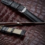 Lizard Texture Leather Strap Replacement Watchband  Size: 12mm(Black)