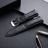 Lizard Texture Leather Strap Replacement Watchband  Size: 12mm(Black)