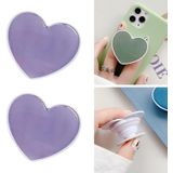 2 PCS Solid Color Love Airbag Phone Stand Ring Holder(Lavender Grey)