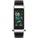 K50 1 08 inch leren band oortelefoon afneembaar IP67 waterdicht smartwatch ondersteuning Bluetooth-oproep (zwart zilver)