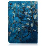 Apricot Blossom Pattern Horizontal Flip Leather Case for Amazon Kindle Fire HD 10 2015/2017  with Holder & Card Slot & Wallet