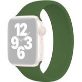 Voor Apple Watch Series 7 41mm / 6 & SE & 5 & 4 40 MM / 3 & 2 & 1 38mm Effen Kleur Elastische Siliconen Vervanging Polsriem Horlogeband  Afmeting: M 143mm (Alfalfa Grass)