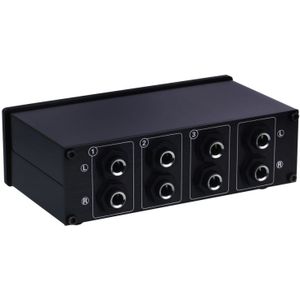 B833 Passive Speaker Stereo Switch Loudspeaker  1 Input and 3 Output or 3 Input and 1 Output (Black)