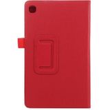 For Samsung Galaxy Tab A7 Lite T220 / T225 Litchi Texture Solid Color Horizontal Flip Leather Case with Holder & Pen Slot(Red)