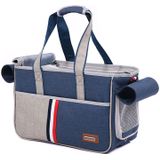 DODOPET Outdoor Portable Oxford Cloth Cat Dog Pet Carrier Bag Handbag Shoulder Bag  Size: 43 x 19 x 26cm (Blue)