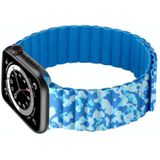 Magnetic Camouflage Silicone Replacement Strap Watchband For Apple Watch Series 7 & 6 & SE & 5 & 4 44mm/3 & 2 & 1 42mm (Air Force)