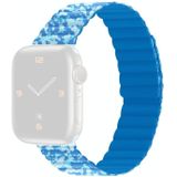 Magnetic Camouflage Silicone Replacement Strap Watchband For Apple Watch Series 7 & 6 & SE & 5 & 4 44mm/3 & 2 & 1 42mm (Air Force)