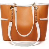 3 in 1 Ladies Simple All-Match Handbag Soft Leather Messenger Bag(Black)