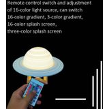 3D Printing LED Saturn Night Light USB Planet Lamp  Size:22cm  Style:Remote Control 16-Colors