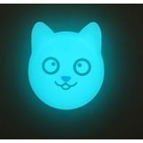 Hanhan Smiley Cute Cartoon Pet Collar Anti-Lost Tracker Siliconen Case voor Airtag (Fluorescent Blue)
