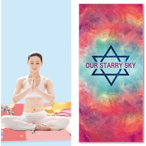 Home Yoga Towel Printing Portable Non-Slip Yoga Blanket  Colour: Sky Large