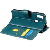 For Samsung Galaxy A11 Multifunctional Magnetic Copper Buckle Horizontal Flip Solid Color Leather Case with 10 Card Slots & Wallet & Holder & Photo Frame(Dark Green)