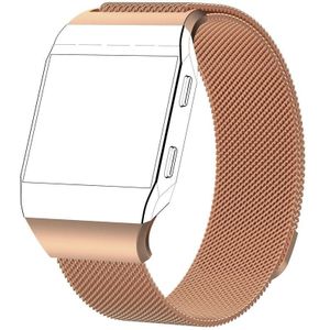 For FITBIT Ionic Milanese Watch Strap SIZE : 20.6X2.2cm(Rose Gold)