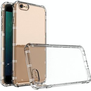 Voor iPhone 6 Plus / 6s Plus Straight Edge Dual Bone-bits Shockproof TPU Clear Case