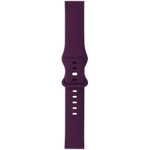 For Samsung Galaxy Watch 3 41mm 8-buckle Silicone Replacement Strap Watchband(Dark Purple)