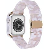 Voor Apple Watch Series 6/5/4/SE 40 mm gedrukte hars PC Watch Band Case Kit (roze bloem)