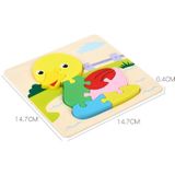 4 PC's / Sets van kinderen voorschoolse educatie driedimensionale houten dierlijke puzzel speelgoed (Olifant + Nijlpaard + Walvis + Oceaan vis)
