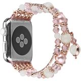 For Apple Watch 5 & 4 40mm / 3 & 2 & 1 38mm Luminous Agate Watchband(Rose Gold)