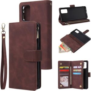 For Galaxy S20+ Multifunctional Horizontal Flip Leather Case  with Card Slot & Holder & Zipper Wallet & Photo Frame(Coffee)