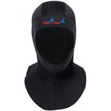 DIVE & SAIL DH-006 3mm Shoulder Warm Diving Cap Surfing Snorkeling Sunscreen Waterproof Diving Headgear  Size: M(Black)