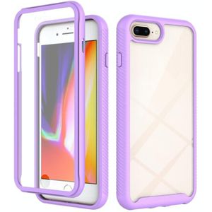Starry Sky Solid Color Series Shockproof PC + TPU Case with PET Film For iPhone 6 Plus(Light Purple)