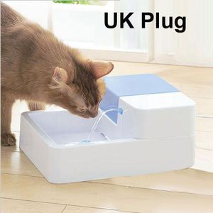Pet aAutomatic Water Dispenser Cat Teddy Dog General Circulation Dog Feeder  Plug Type:UK(White)