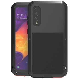 For Galaxy A50 LOVE MEI Metal Shockproof Waterproof Dustproof Protective Case(Black)