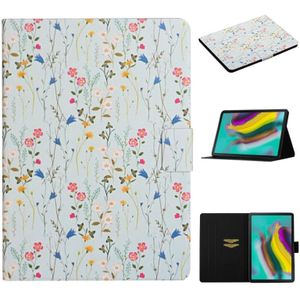 For Samsung Galaxy Tab S6 Lite  Flower Pattern Horizontal Flip Leather Case with Card Slots & Holder(Small Floral)