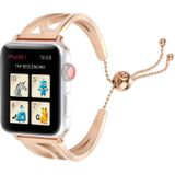S-shaped Bracelet Stainless Steel Watchband for Apple Watch Series 3 & 2 & 1 38mm (Rose Gold)