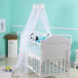 Crib Dome Lightweight Mosquito Net  Size:4.5x1.7 Meters  Style:Flower Side Mosquito Net