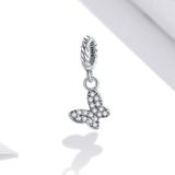 S925 Sterling Silver Butterfly Girl Pendant DIY Bracelet Necklace Accessories