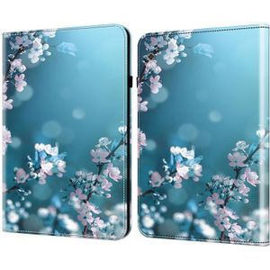Voor Huawei MediaPad T5 10.1 Kristaltextuur geschilderd lederen tablethoes (Plum Bossom)