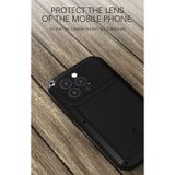 Love Mei Metal Shockproof Waterdicht Dustichte Beschermende telefoon Case voor iPhone 13 Pro (White)